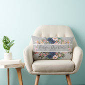 Coussin Rectangle Jolie florale sur mesure Date de naissance Nom de  (Chaise)
