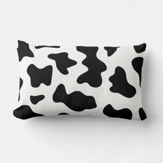 Coussin Rectangle jolie impression de vache laitière de ferme noir e (Recto)