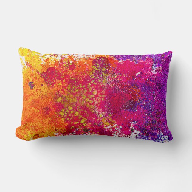 Coussin Rectangle Jolie peinture abstraite colorée (Recto)