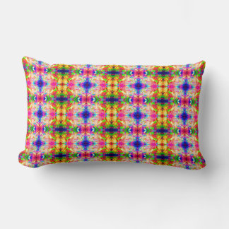 Coussin Rectangle Jolies fleurs tourbillonnantes abstraites colorées