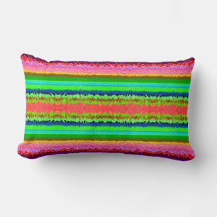 Coussin Rectangle Jolies lignes abstraites colorées