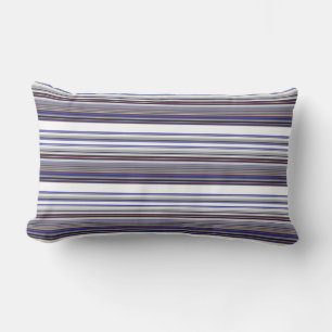 Coussin Rectangle Jolies rayures grises bleues modernes