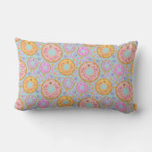 Coussin Rectangle Jolis donuts et cœurs pastel bleu rose (Verso)