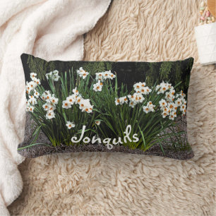 COUSSIN RECTANGLE "JONQUILLES BLANCS"