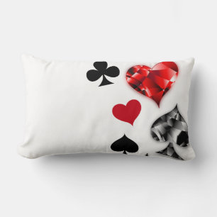 Coussin Rectangle Joueur de poker Joueur de cartes de jouer costumes