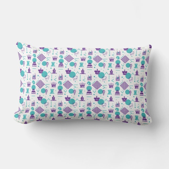 Coussin Rectangle Joueur d'échecs, anniversaire (Recto)