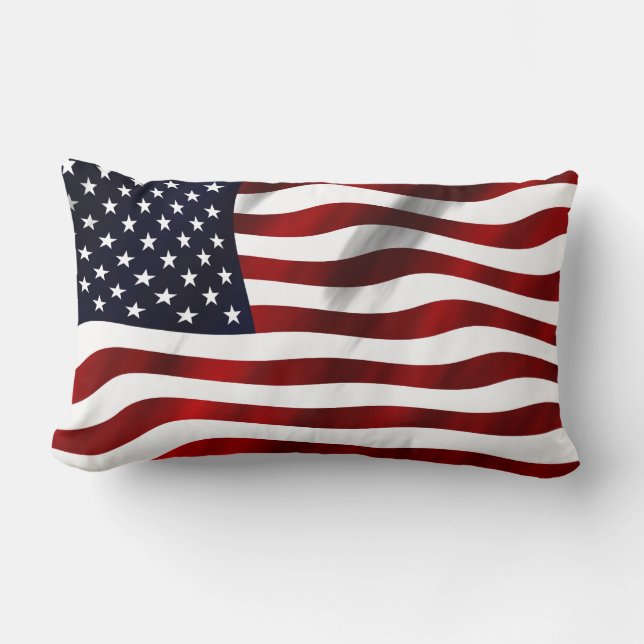 Coussin Rectangle Jour de l'indépendance patriotique du drapeau amér (Recto)