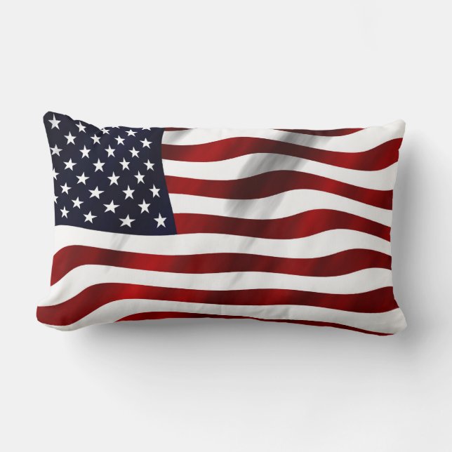 Coussin Rectangle Jour de l'indépendance patriotique du drapeau amér (Recto)