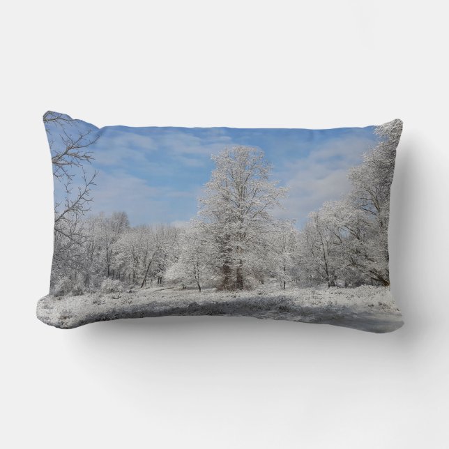 Coussin Rectangle Jour de neige (Recto)