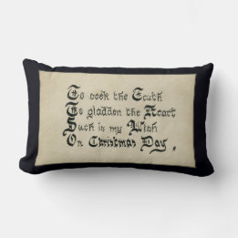 Coussin Rectangle Jour de Noël Fête victorienne Souhait