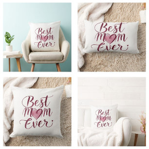 Coussin Rectangle Joyeuse fête des Mères Meilleure Maman de tous les