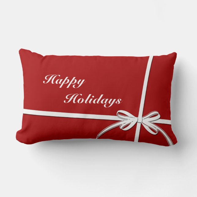 Coussin Rectangle Joyeuses fêtes (Recto)