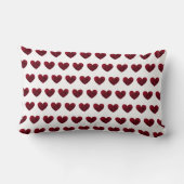 Coussin Rectangle Joyeux 40ème anniversaire de Mariage Ruby Coeurs r (Verso)