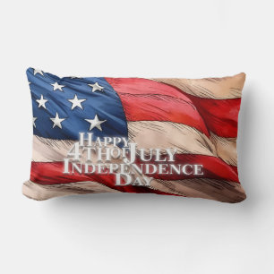 Coussin Rectangle Joyeux 4 juillet - Jour de l'Indépendance