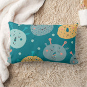 Coussin Rectangle Joyeux Aliens face Turquoise (Couverture)