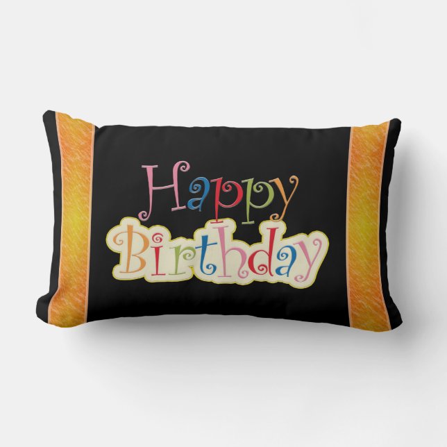 Coussin Rectangle Joyeux anniversaire (Recto)