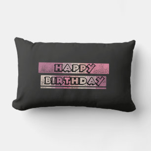 Coussin Rectangle joyeux anniversaire coloré