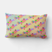 Coussin Rectangle Joyeux anniversaire et étoiles - (Verso)