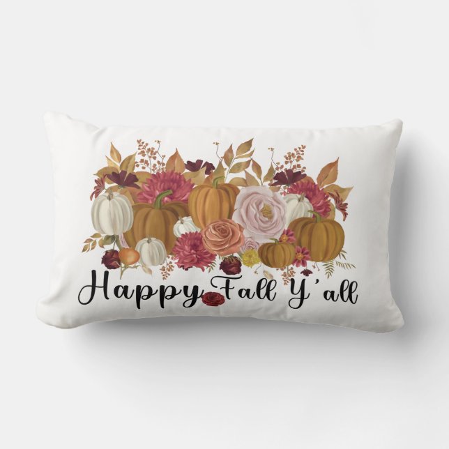 Coussin Rectangle Joyeux automne Y'all (Recto)