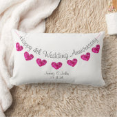 Coussin Rectangle Joyeux battement de coeur de fleur du 4e Mariage (Couverture)