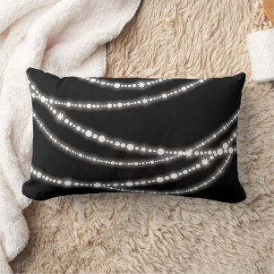 Coussin Rectangle Joyeux et brillant Noël éclatant les lumières de v