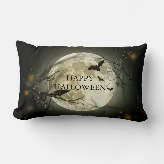 Coussin Rectangle Joyeux Halloween (Recto)