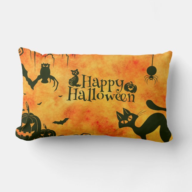 Coussin Rectangle Joyeux Halloween (Recto)