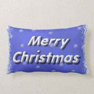 Coussin Rectangle Joyeux Noël 3D givré
