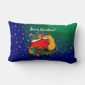 Coussin Rectangle Joyeux Noël avec Rat Prince (Verso)