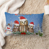 COUSSIN RECTANGLE JOYEUX NOËL DU HIBOU DES USA ! (Couverture)