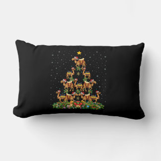 Coussin Rectangle Joyeux Noël noir Santa Claus afro-américain