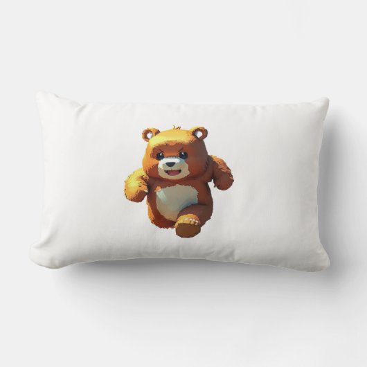 Coussin Rectangle Joyeux Ours Bébé Couvert De Slime (Recto)