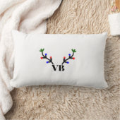 Coussin Rectangle Joyeux rennes Noël ajouter nom nom nom titre (Couverture)