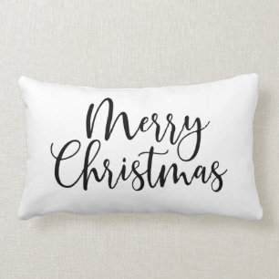 Coussin Rectangle Joyeux script de Noël élégant