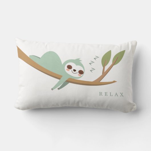 Coussin Rectangle Joyeux Sloth Relax (Verso)