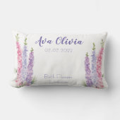 Coussin Rectangle Juillet Fleur de naissance Larkspur (Recto)
