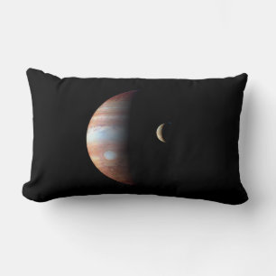 Coussin Rectangle Jupiter Géant Gaz Planète & Io Galilée Lune