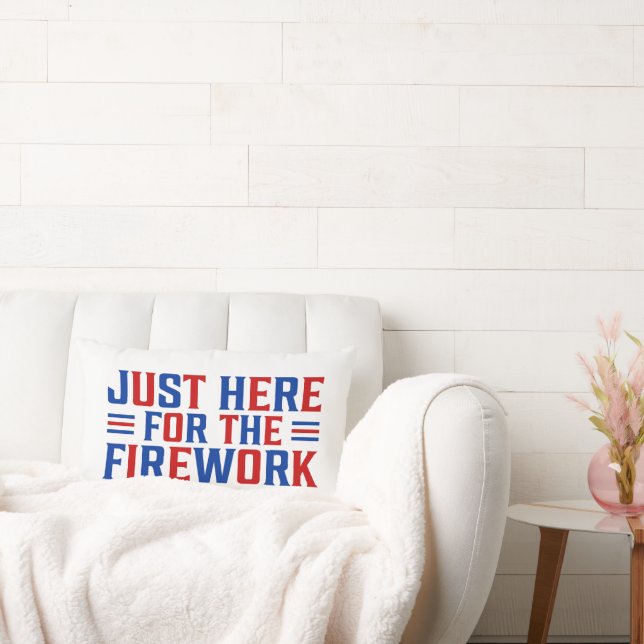 Coussin Rectangle Juste Ici Pour Le Feu D'Artifice Drôle Pour Deux (Canapé)