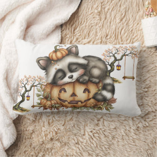Coussin Rectangle Juste pour traîner, Sleepy Racoon