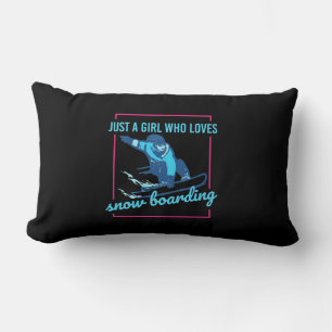 Coussin Rectangle Juste Une Fille Qui Aime Le Snowboard