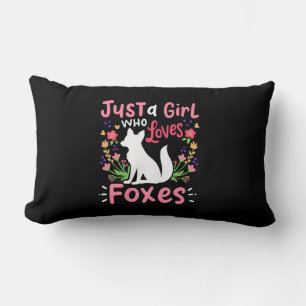 Coussin Rectangle Juste Une Fille Qui Aime Les Renards Et Les Fleurs