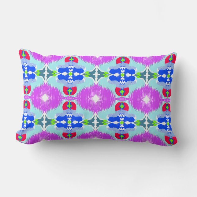 Coussin Rectangle Kaleidoscope Fleur d'Azur (Recto)