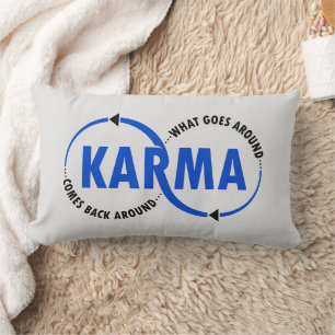 Coussin Rectangle Karma - Ce Qui Se Passe Autour Revient (v2)