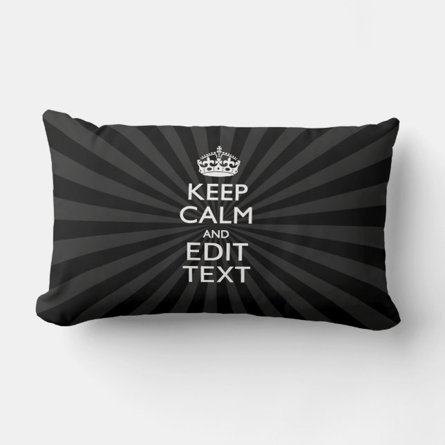 Coussin Rectangle KEEP CALM personnalisé et votre texte Créatif (Recto)