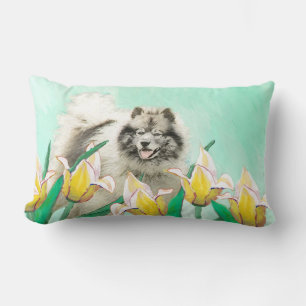 Coussin Rectangle Keeshony in Tulips Peinture mignonne Original Chie