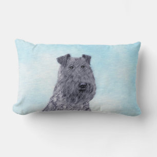Coussin Rectangle Kerry Blue Terrier peinture mignonne Chien d'origi