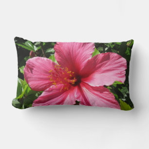 Coussin Rectangle Ketmie rose foncée