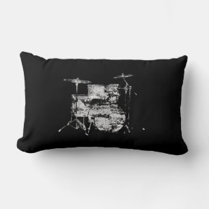 Coussin Rectangle kit batterie déco noir & blanc