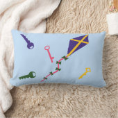 Coussin Rectangle Kite and Keys Whimsical Cartoon Art (Couverture)