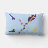 Coussin Rectangle Kite and Keys Whimsical Cartoon Art (Verso)